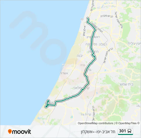 301 Bus Line Map