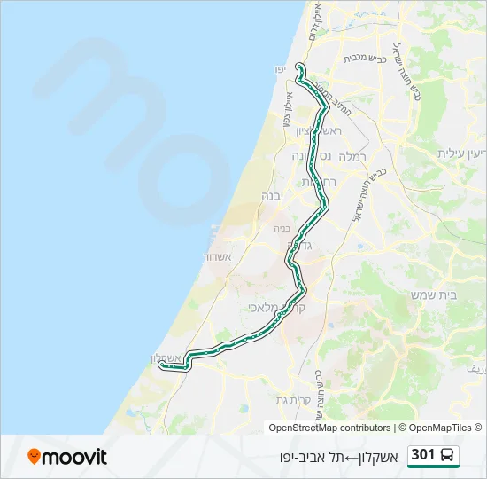 301 Bus Line Map