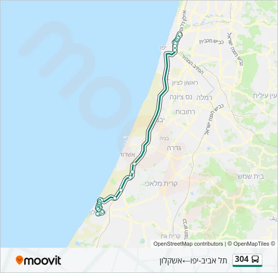 304 Bus Line Map