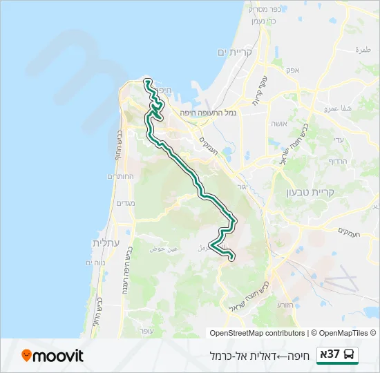 37א Bus Line Map