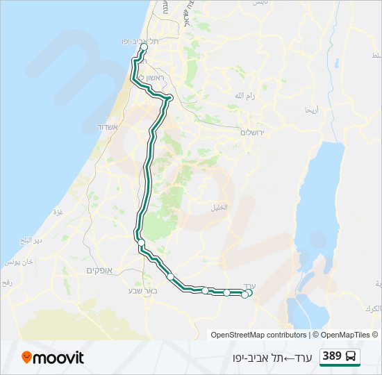 389 Bus Line Map