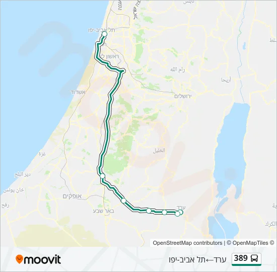 389 Bus Line Map