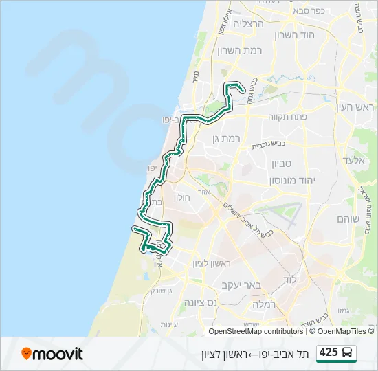 425 Bus Line Map