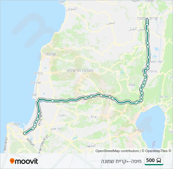 500 Bus Line Map