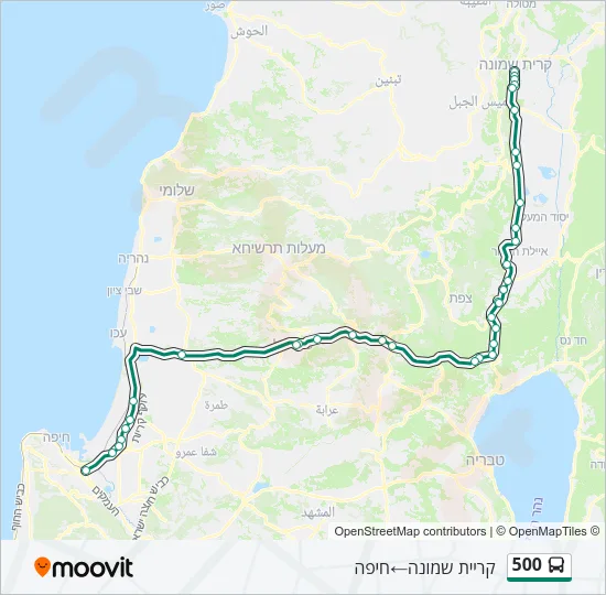500 Bus Line Map