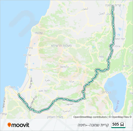 505 Bus Line Map