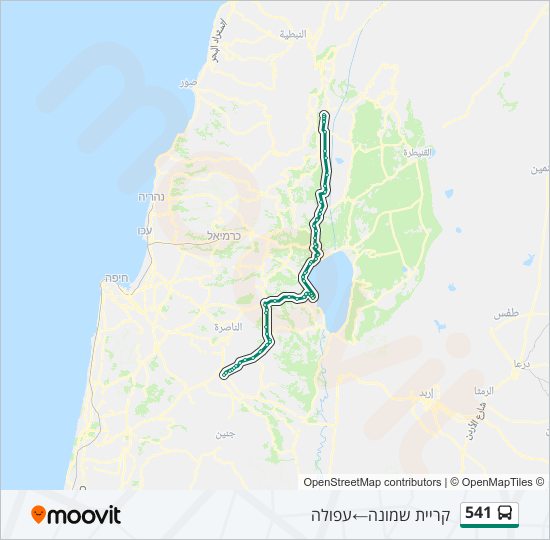 541 bus Line Map