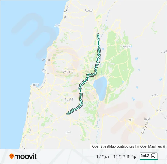 542 Bus Line Map