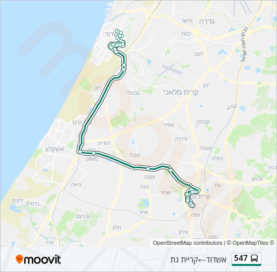 547 Bus Line Map