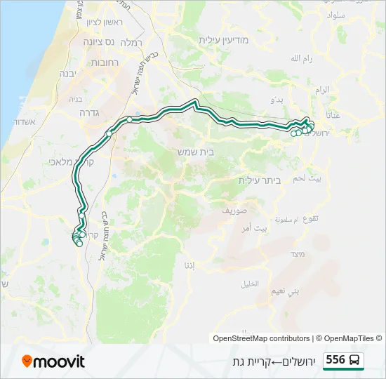 556 Bus Line Map