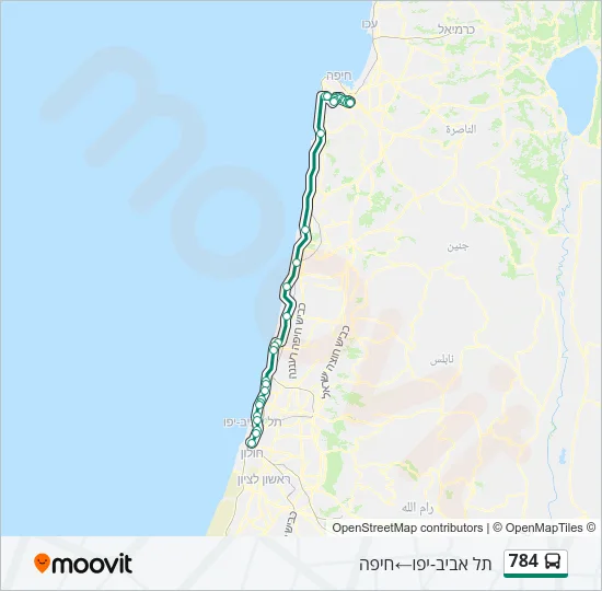 784 Bus Line Map