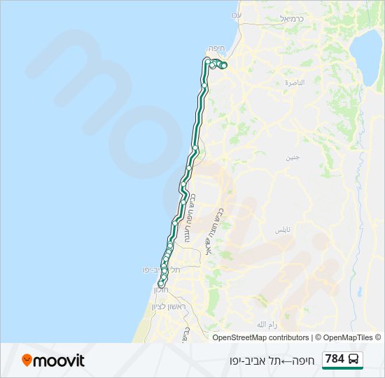 784 Bus Line Map