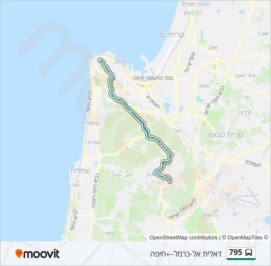 795 Bus Line Map
