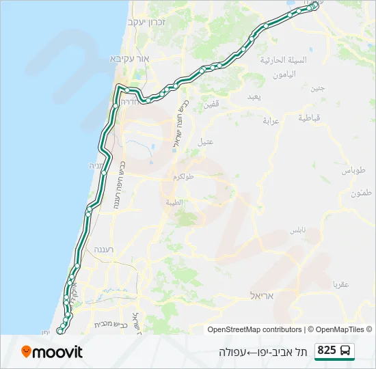 825 Bus Line Map