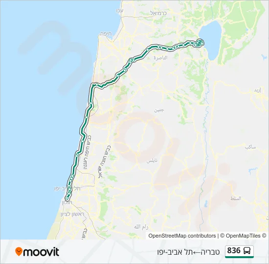 836 Bus Line Map