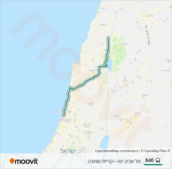 840 Bus Line Map