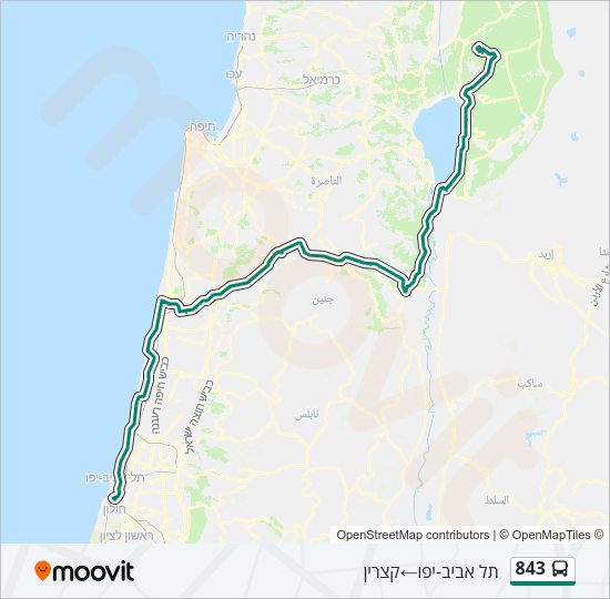 843 bus Line Map