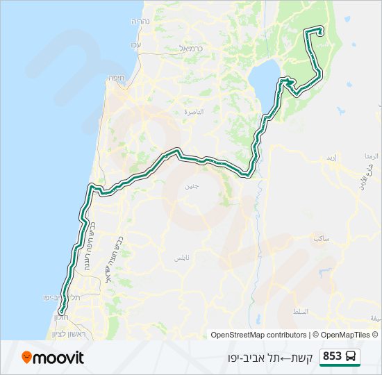 853 bus Line Map