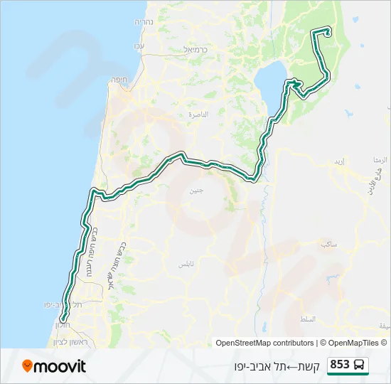 853 Bus Line Map