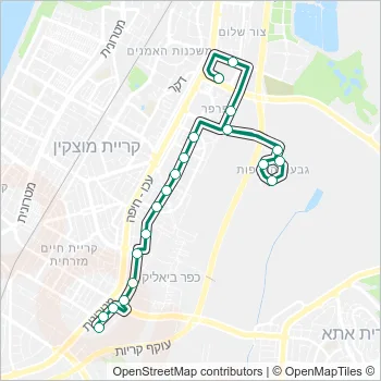 85א Bus Line Map