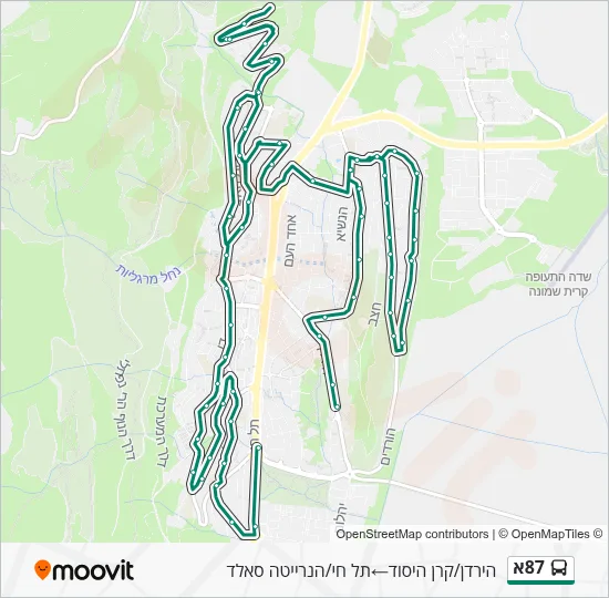 87A Bus Line Map