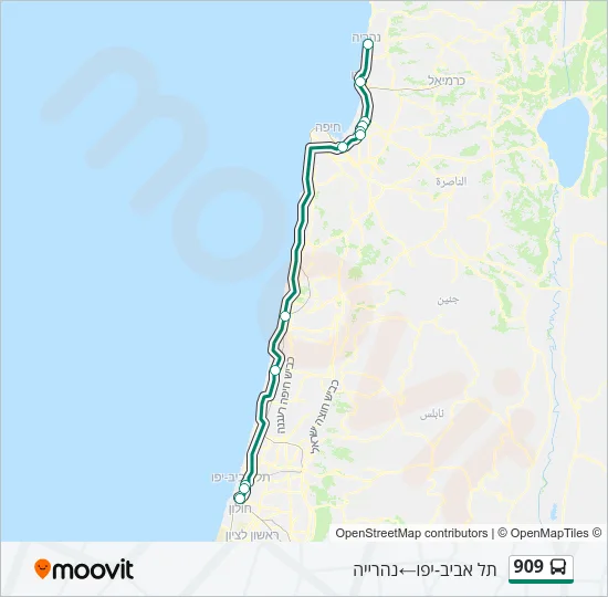909 Bus Line Map