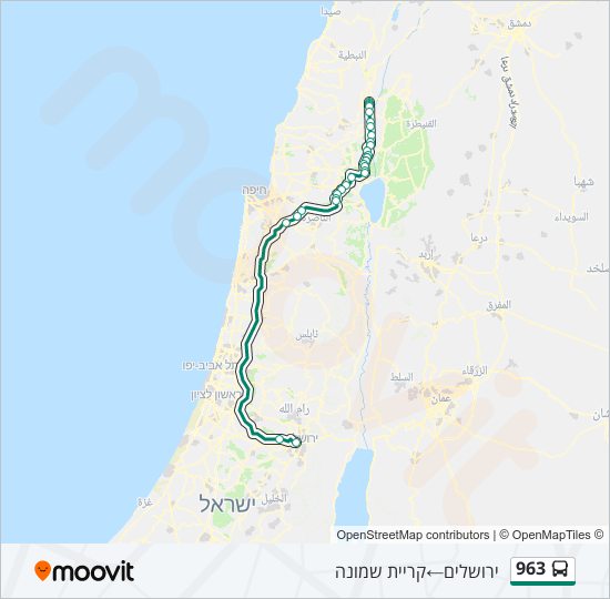 963 bus Line Map