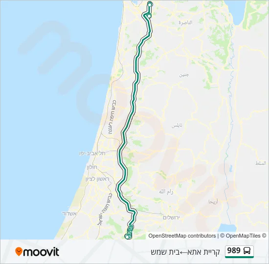 989 Bus Line Map