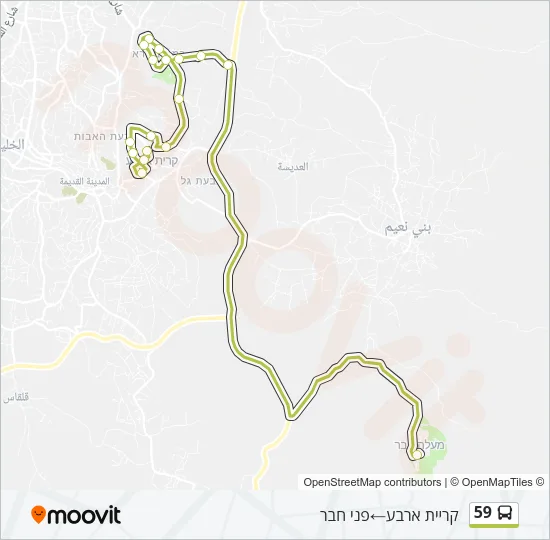 59 Bus Line Map