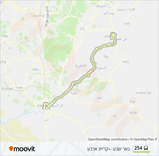 254 Bus Line Map