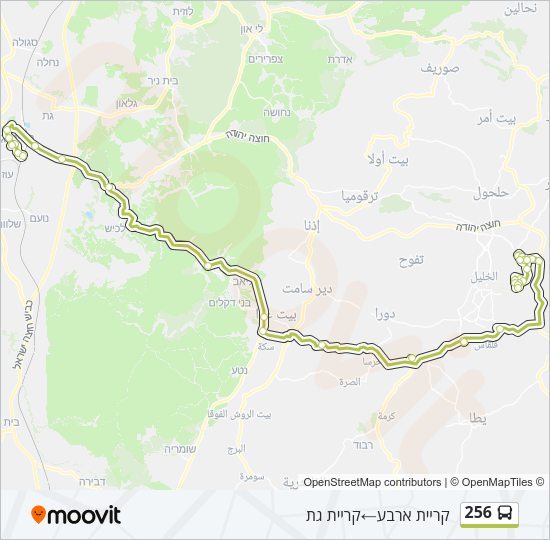 256 Bus Line Map