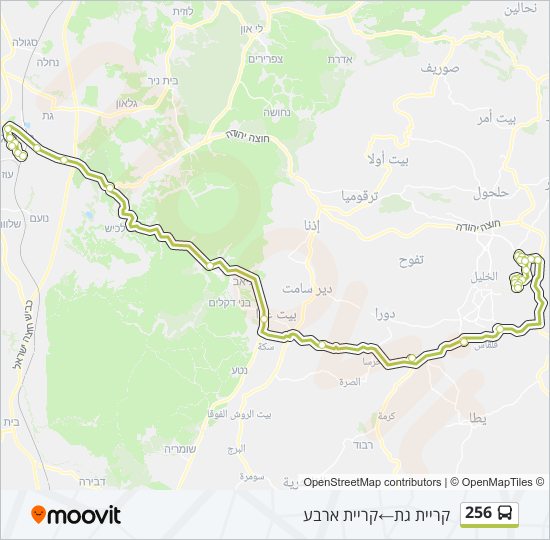 256 bus Line Map