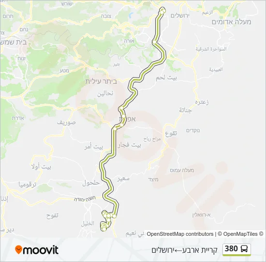 380 Bus Line Map