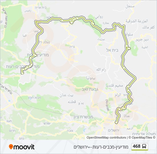 468 bus Line Map