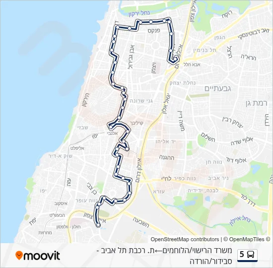 5 Bus Line Map