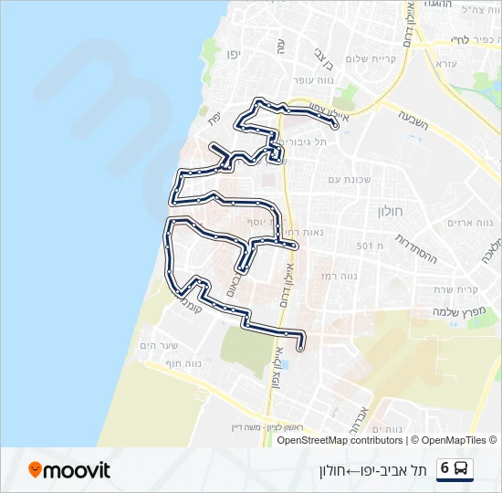 6 Bus Line Map