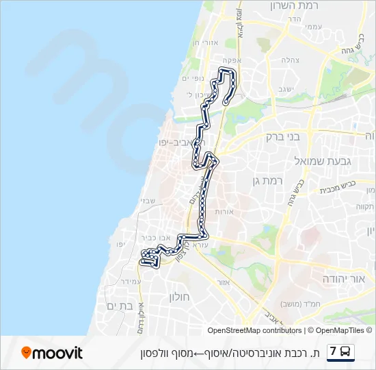 7 Bus Line Map