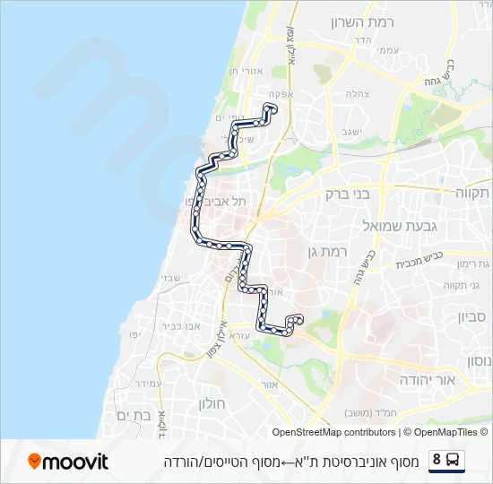 8 Bus Line Map