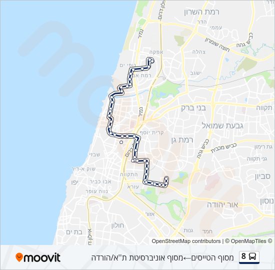 8 Bus Line Map