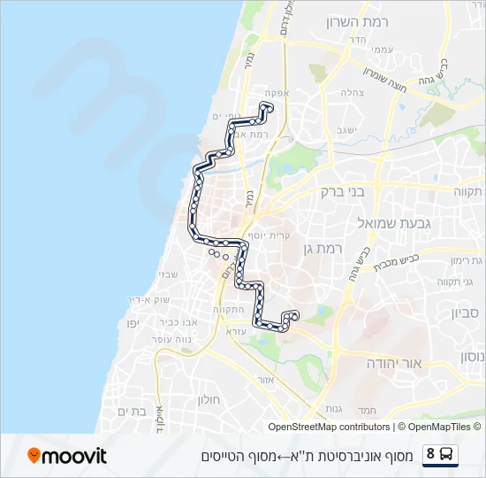 8 Bus Line Map