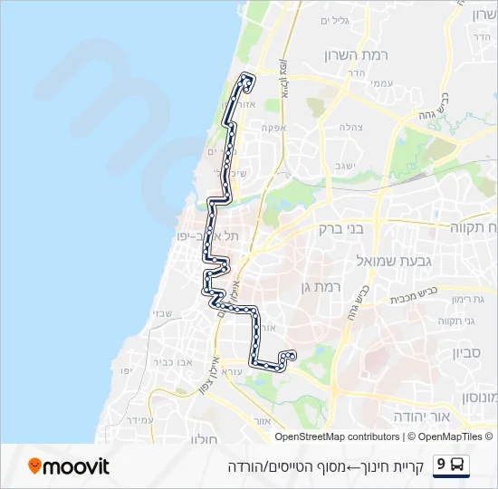 9 Bus Line Map
