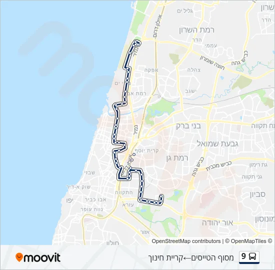 9 Bus Line Map