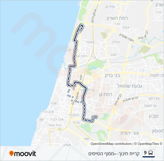 9 Bus Line Map