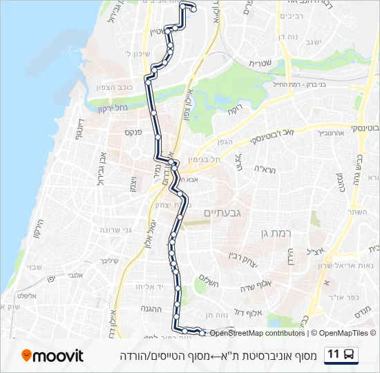 11 Bus Line Map