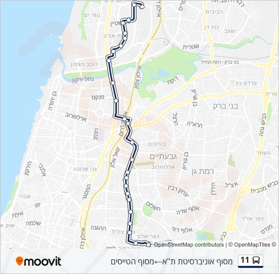 11 Bus Line Map