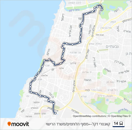 14 Bus Line Map