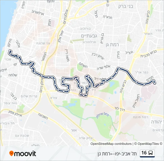 16 Bus Line Map