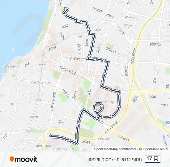 17 Bus Line Map