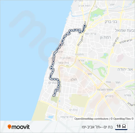 18 Bus Line Map