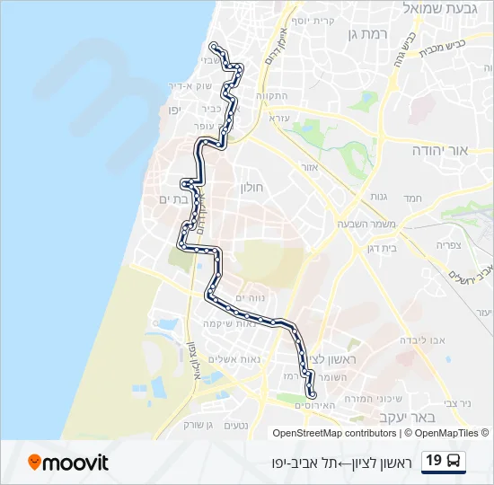19 Bus Line Map
